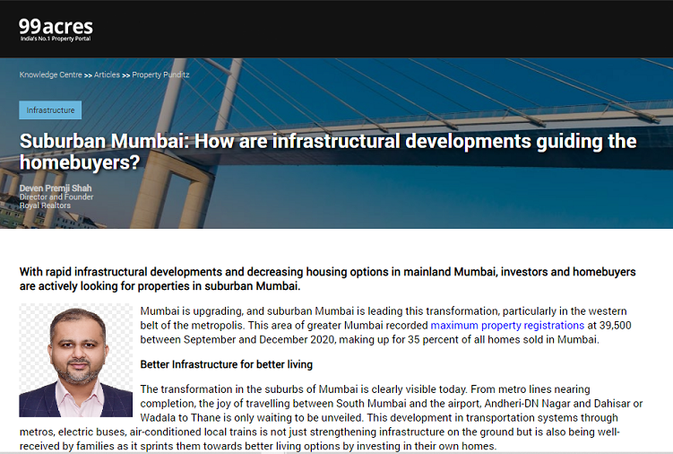 99acres - Suburban Mumbai: How Infrastructure Projects are Guiding Home Buyers