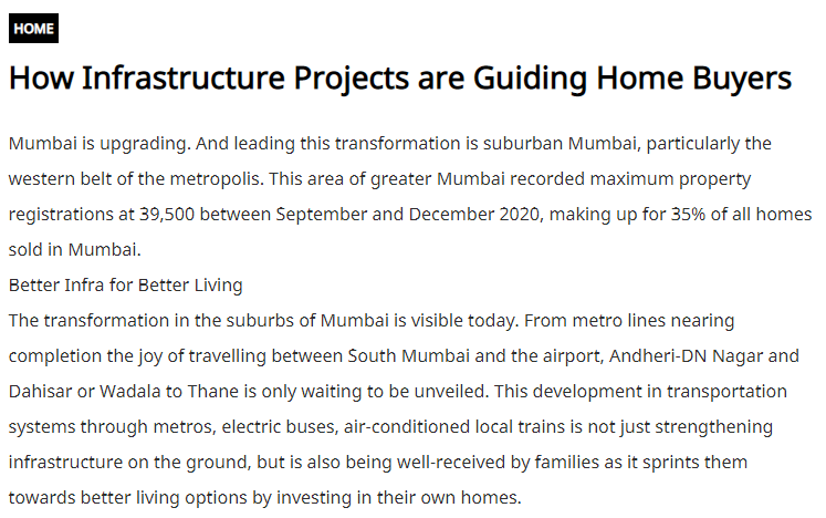 99acres - Suburban Mumbai: How Infrastructure Projects are Guiding Home Buyers